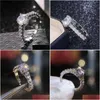 Rings Classic Sier Plodato Engagement for Women Shine White Round Round Cubic Zircon Inlay Lady Ring Gioielli Deliping Delivery Delivery Dh2a8