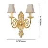 Wall Lamp Zinc Alloy Candlelight Small Led Bedroom Bedside Sconce European Luxury Villa El Corridor Decorative Light Fixture