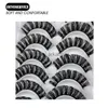 False Eyelashes DEVOSERVICE 10 Pairs DD Curl 3D Faux Mink False Eyelashes Natural Soft Russian Strip Eyelash Extension Makeup Supplies Maquiagem HKD230817