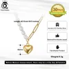 Pendant Necklaces ORSA JEWELS 14K Gold Natural Pearl Necklace with Half Paperclip Link Chain Heart Fashion Jewelry for Women Girls GPN33 230816