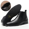 Buty Rozmiar 7 ~ 13 Mężczyźni Chelsea buty w stylu włoskim kostki miękkie skórzane męskie buty 230816