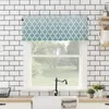 Curtain Cyan Grey Gradient Retro Morocco Short Curtains Kitchen Cafe Wine Cabinet Door Window Small Home Decor Drapes