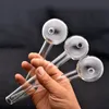120pcs 200mm Lenght Handcraft Glass Oil Burner Pipe 8inch Lenght Hand Mini Smoking Spoon Pipes Smoking Dab Wax Tool Hot Selling Cheapest
