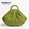 Hobo MABULA Pleated Fashion Women Hobo Handbags Simple Design Crossbody Bag Soft Leather Solid Totes Purse Shoulder Bags HKD230817