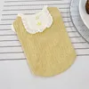 Dog Apparel Autumn Winter Color Matching Saliva Towel Sweater Cat And Cute Ins Pit Lace Pet Clothing Vest Bottoming Shirt