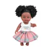 Bambole 10 pollici mini adorabili bambola nera afrcia pvc baby for kids 230816