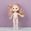 Bonecas mini boneca boneca fofa rosto 112 16cm BJD Cabelo curto Sleeping Sleepor