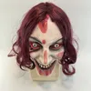 Party Masks CGMGTSN unisex skrämmande spökmaskfilm ondska död stiger skräck kvinnlig spöke demon latex mask halloween cosplay prop 230816