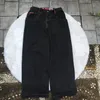 Dżinsy męskie Y2K dżinsy streetwear mężczyźni kobiety Hip Hop wąż graficzny graficzny Gothic Oversize workowate dżinsy czarne spodnie Harajuku gotycka szeroka spodnia 230817