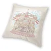 Caisse d'oreiller pastel cirque carrousel carré boîtier polyester lin lin velours imprimé décor jet couvercle coussin de maison 45x45 hkd230817