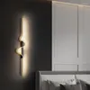 Lâmpada de parede moderna luminárias simples de tira led luminárias de cabeceira de cabeceira em casa decoração de iluminação interna corredor corredor de ouro preto