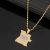 Pendant Necklaces Stainless Steel Angola Map Necklace Gold Color African Angolan Country Maps Jewelry