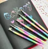 Highlighter Pen Rainbow Colored Gel Ink Pens Rollerball Point Pen for Diy Photo Photo Photo Black Paper Gift Card Art