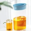 Heupkolven Large Water Pitcher Huishouden Limonade Kettle met dekselcontainer voor melk V -vormige tuit voedselgrade sap