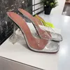 Crystal Star PVC Clear Clear Transparent Cuchated Women Slifors Fashion High Teli Muli femmine Slide Sandali estivi Scarpe 23081 79