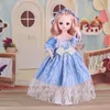 人形16 30cm BJDドールガールDIYドレスアッププリンセストイ3Dシミュレーションアイメイク21可動継手と衣服セット230816