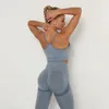 Yoga Outfits 2 Pcs Workout Yoga Set Women Solid Booty Sports Shorts Push Up Peach Buttocks Gym Leggings Seamless Fitness Yoga Suit Woman 230817