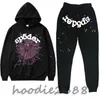 European and American hip hop casual sports set, spider web printing, multiple color options