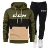 Herren Tracksuits Tracksuit CCM Brand Casual Jogging Set Mode All-Match Outdoor Anzug Mann Sportbekleidung Jacke schwarze Sweatpant-Anzüge