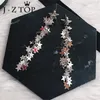 Stud Earrings JZTOP Star Tassel Metal Five Pointed Sequins Post Hanging Long For Woman Fashion Oorbellen Jewelry