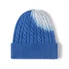 ベレー帽のベレー帽の帽子女性秋/冬のファッションレターなし冷たい屋外暖かさのネクタイ染色ウールニット男性