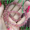 Autres perles 4-10 mm Quartz cerise naturel 15 quartz bricolage rose rond pour bijourie fabriquant un collier de bracelet pour femmes dhxj8 dhxj8