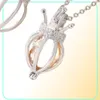 925 Sterling Silver Water Drop Crown Pendant ketting kooi holte kegelbal etherische olie aromatherapie parelmokaal gemak sieraden cadeau1188435