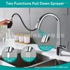 Kitchen Faucets Copper Electroplating Hidden Pull-out Faucet And Cold Washing Basin Laundry Tub Sink