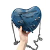 Balencig Bag designer Le Cagole Heart Mini Shoulder Bag Womens Fashion Luxury Pink Black White Blue Chain Fine-Grained Sheep Leather Handba