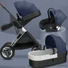 عربات# عربات الأطفال الفاخرة عالية المناظر الطبيعية الطفل Kinderwagen السفر سلة عربة الأطفال