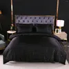 Zestawy pościeli Stripe Satin Zestaw Euro kołdra podwójna rozmiar luksusowe łóżko pościel i poduszki dekoracje sypialnia domek tkaninowy