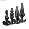 Anal Toys Silicone 4 peças Conjunto de contas anal anal plug plugey Butt plug plug plug game brinquedos para homens homens casal gay flertando brinquedo hkd230816