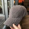 Ball Caps Lamb Wool Baseball Cap Solid Color Hat For Women Autumn Lady Girls Outdoor Warm Winter Spring Lambswool Plush