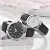 Polshorloges 2pcs minnaar kijkt top paar kwarts horloge waterdicht lederen chronograaf voor vrouwen en mannen cadeau