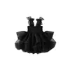 Girl's jurken 2023 Zomermeisjes Bouffant jurk mouwloze bogen Zondjejurk voor kinderen Ruches gelaagde kleding kleding prinsesjurk R230816
