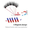 False Eyelashes LEKOFO 4 Pairs 5 Magnet Magnetic False Eyelashes Handmade Mink Eye Lashes faux cils magnetique 3D Natural magnetic Lashes WSP HKD230817
