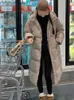 Damen Down Parkas Meilly Delphin Solid Long gerade Wintermantel Frauen Parkas Kleidung Casual Kapuze Fashion Winter Puff Jacke Frauenmantel Z230817