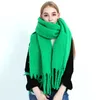 Schals Winterschal Frauen Kaschmir Wicke Warm Pashmina Solid Foulard weibliche Schals wickeln dicke weiche Decke Big Tassels Schal 230817