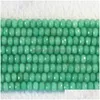 Autres perles Stone Natural Amazonite Jades Chalcedony 2x4mm 4x6 mm 5x8 mm Facet Rondelle Abacus Charmes lâches bijoux faisant 15b155 Drop Dhknn