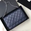 Classic chain shoulder bag flap clutch handbag fashion 15A upgraded magnetic hasp metal zip cc woc pochette Cross body Calfskin Lambskin quilted caviar Bags