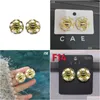 Charm White Flower Earrings Designer Womens Love Angle Fashion Jewelry 18K Gold Plated Hoop Spring Gift Drop Delivery Dhcgy