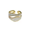 Bandringen retro gouden kleur dubbele olie druppel open ringen vrouwen luxe onregelmatige verstelbare vingerring nieuwe trendy bruiloft sieraden cadeau j230817