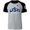 Herr t-shirts usa basket t-shirts herrar raglan short hylsa bomull t skjortor brev tryck avslappnad t shirt män topps streetwear tee shirt 230816