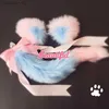 Anal Toys Fox Tail Bow Metal Butt Anal Plug Cute Bow-Knot Soft Cat Ears Hoofdbanden Erotische cosplay accessoires volwassen seksspeeltjes voor koppels HKD230816