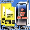 A+ 0,3 mm 2,5D high-end gehard glazen schermbeschermer voor iPhone 15 14 13 12 11 Pro Max 8 7 6 Plus SE2 SE3 Super Big Arc Plasma Olie-film met papieren doos