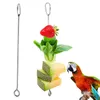 Andere vogelbenodigdheden 594C SCEEWER VOEDSELHOUDER HANDING VERVERDER TRAKTE TRAKT STICK FEEDERS TOY VOOR FUITGENE VIJDEN PAURROTEN KLEINE DIER