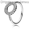 Anéis de banda New 100 925 Sterling Silver Pandora Ring Fashion Charms Popular Ring Wedding Ring for Women Hearthaped Lovers Rings Rings Diy Jóias Z230817