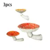 Novelty Items Pack of 3 Mushroom Hanging Shelf Resin Wall Mounted Small Decor Keys Holer Ornaments Rack Living Room Holidays Crafts 230816