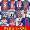 PSGS Retro Futebol Soccer Jersey Okocha Leroy 01 02 94 95 96 98 99 00 01 90 92 06 07 12 13 Classic Rai Anelka Ibrahimovic Ronaldinho Home Away Fotball Shirts