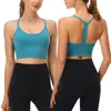 Women's Tanks Solid Color Seamless Thin Belt Elastic Casual Bottom Bra Yoga Underwear Long Line Sports Crop
